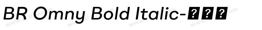 BR Omny Bold Italic字体转换